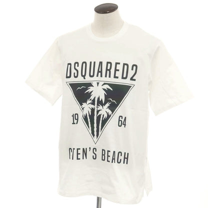 [New Outlet] DSQUARED2 Cotton Crew Neck Short Sleeve T-Shirt White [XL] [Condition Rank N-] [Men&