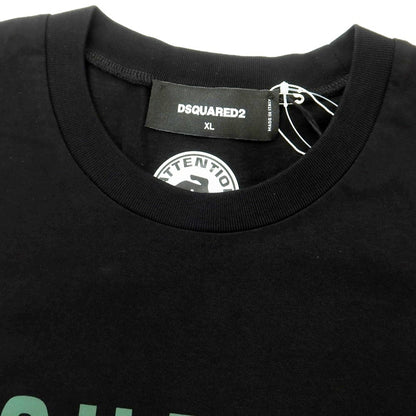 [New] DSQUARED2 Cotton Crew Neck Short Sleeve T-Shirt Black [XL] [Condition Rank N] [Men&