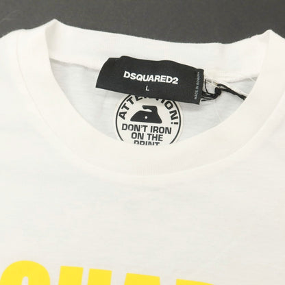 [New Outlet] DSQUARED2 Cotton Crew Neck Short Sleeve T-Shirt White [L] [Condition Rank N-] [Men&