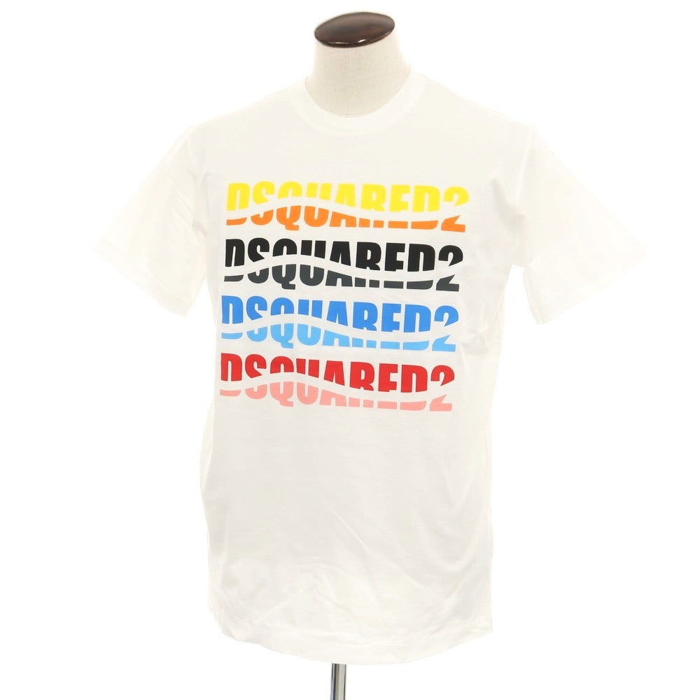 [New Outlet] DSQUARED2 Cotton Crew Neck Short Sleeve T-Shirt White [XL] [Condition Rank N-] [Men&