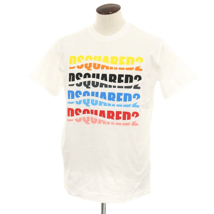 [New Outlet] DSQUARED2 Cotton Crew Neck Short Sleeve T-Shirt White [XL] [Condition Rank N-] [Men&