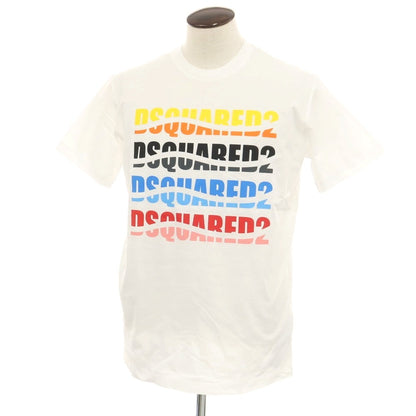 [New] DSQUARED2 Cotton Crew Neck Short Sleeve T-Shirt White [XL] [Condition Rank N] [Men&