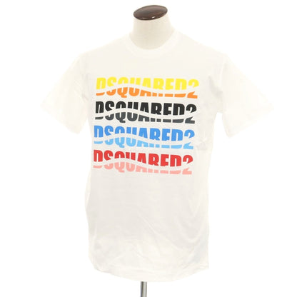 [New Outlet] DSQUARED2 Cotton Crew Neck Short Sleeve T-Shirt White [XL] [Condition Rank N-] [Men&