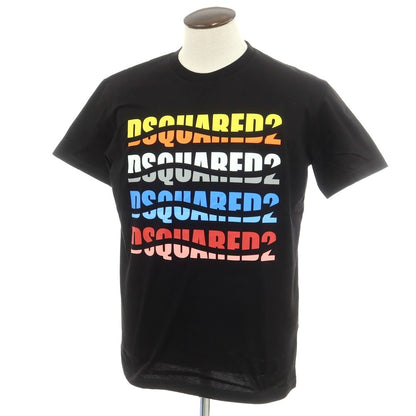 [New Outlet] DSQUARED2 Cotton Crew Neck Short Sleeve T-Shirt Black [L] [Condition Rank N-] [Men&