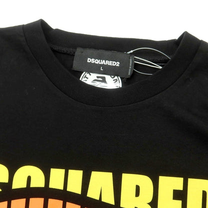 [New Outlet] DSQUARED2 Cotton Crew Neck Short Sleeve T-Shirt Black [L] [Condition Rank N-] [Men&