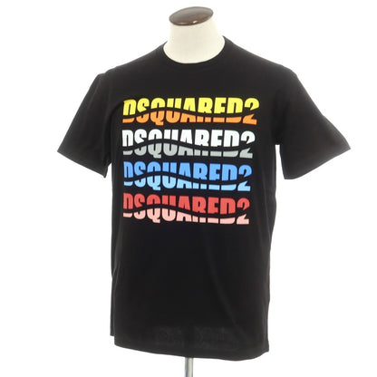 [New] DSQUARED2 Cotton Crew Neck Short Sleeve T-Shirt Black [XL] [Condition Rank N] [Men&