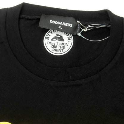 [New] DSQUARED2 Cotton Crew Neck Short Sleeve T-Shirt Black [XL] [Condition Rank N] [Men&