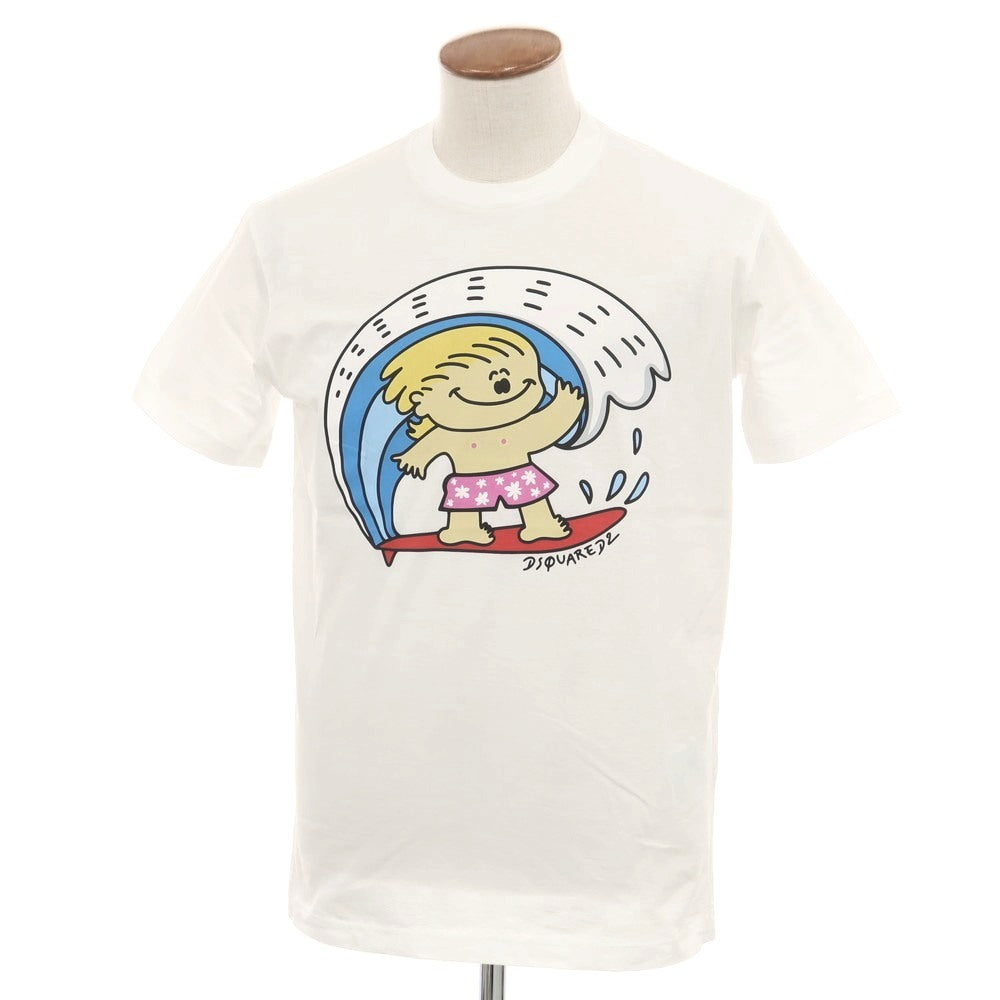 [New Outlet] DSQUARED2 Cotton Crew Neck Short Sleeve T-Shirt White [M] [Condition Rank N-] [Men&