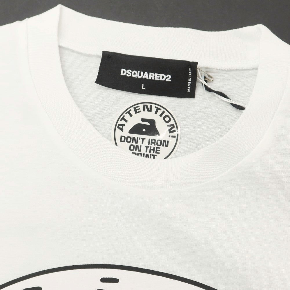 【新品アウトレット】ディースクエアード DSQUARED2 コットン クルーネック 半袖Ｔシャツ ホワイト【 L 】【 状態ランクN- 】【 メンズ 】 [APD]