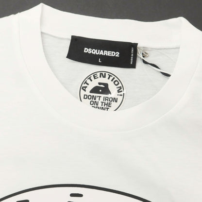 【新品アウトレット】ディースクエアード DSQUARED2 コットン クルーネック 半袖Ｔシャツ ホワイト【 L 】【 状態ランクN- 】【 メンズ 】 [APD]