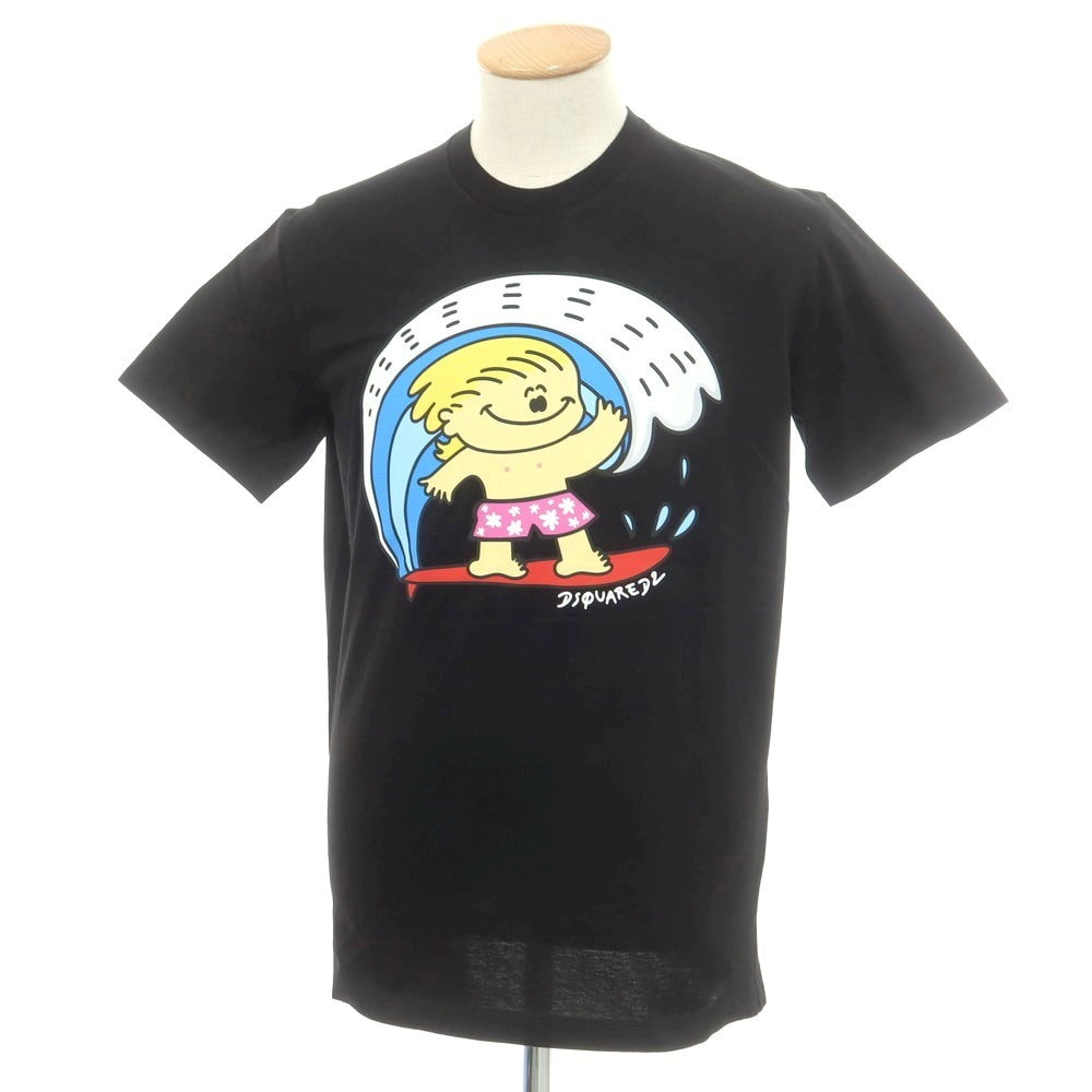 [New] DSQUARED2 Cotton Crew Neck Short Sleeve T-Shirt Black [S] [Condition Rank N] [Men&