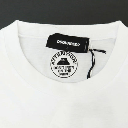 【新品】ディースクエアード DSQUARED2 コットン クルーネック 半袖Ｔシャツ ホワイト【 L 】【 状態ランクN 】【 メンズ 】
[BPD]