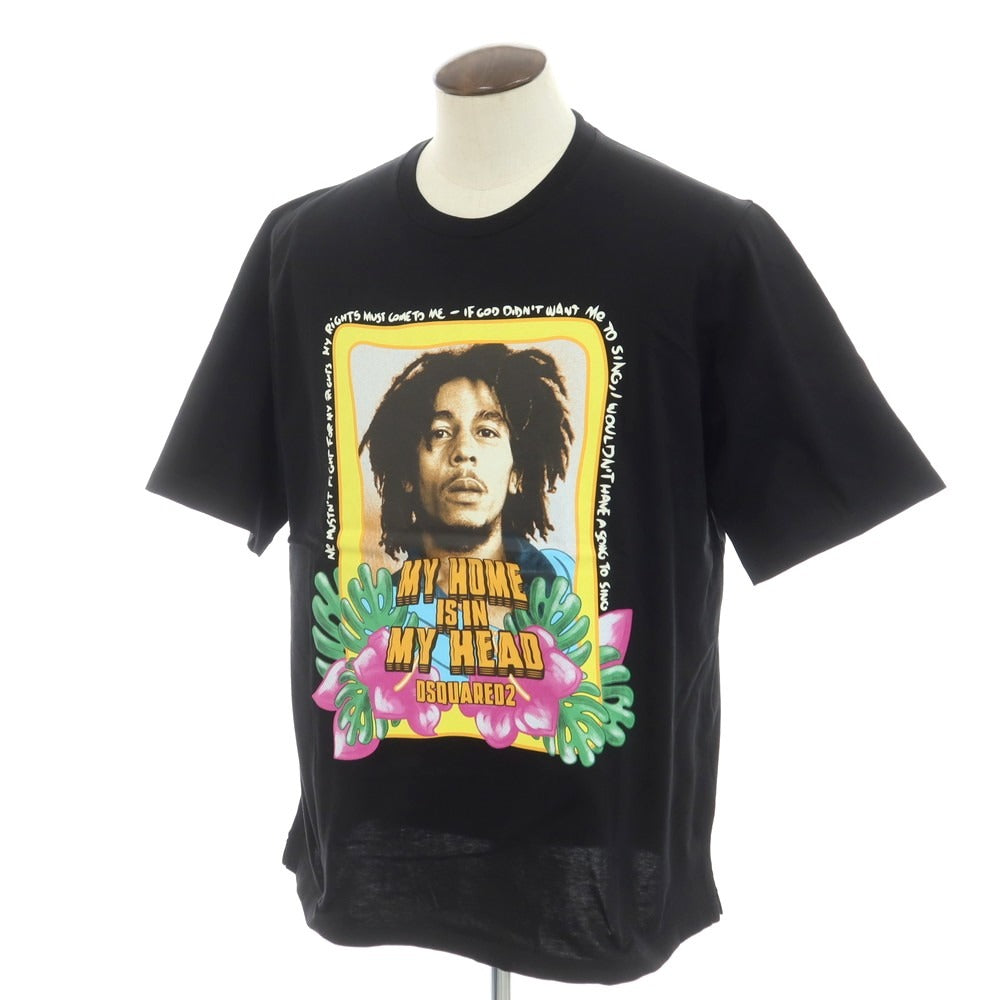 [New] DSQUARED2 Cotton Crew Neck Short Sleeve T-Shirt Black [L] [Condition Rank N] [Men&