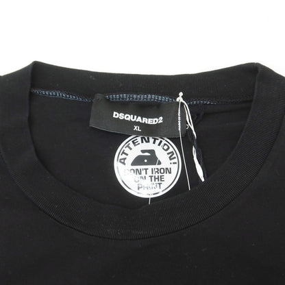 【新品アウトレット】ディースクエアード DSQUARED2 コットン クルーネック 半袖Ｔシャツ ブラック【 XL 】【 状態ランクN- 】【 メンズ 】 [APD]