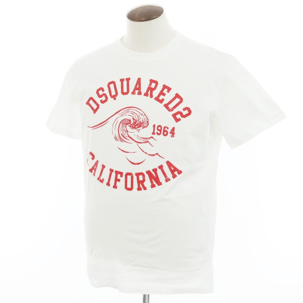 [New] DSQUARED2 Cotton Crew Neck Short Sleeve T-Shirt White [L] [Condition Rank N] [Men&