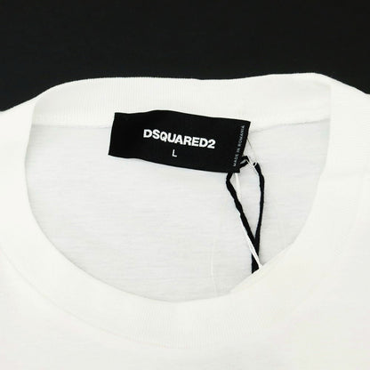 [New] DSQUARED2 Cotton Crew Neck Short Sleeve T-Shirt White [L] [Condition Rank N] [Men&