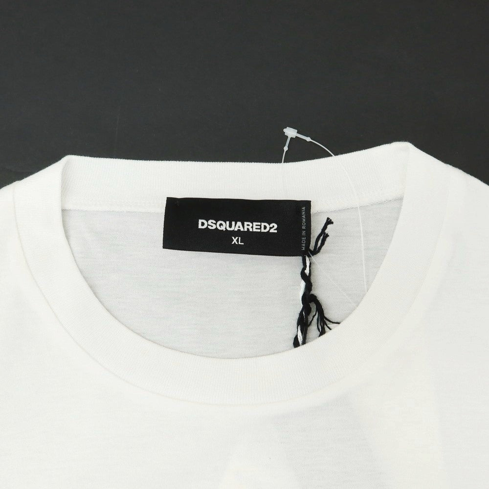 [New] DSQUARED2 Cotton Crew Neck Short Sleeve T-Shirt White [XL] [Condition Rank N] [Men&