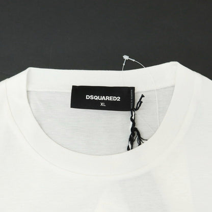 [New] DSQUARED2 Cotton Crew Neck Short Sleeve T-Shirt White [XL] [Condition Rank N] [Men&