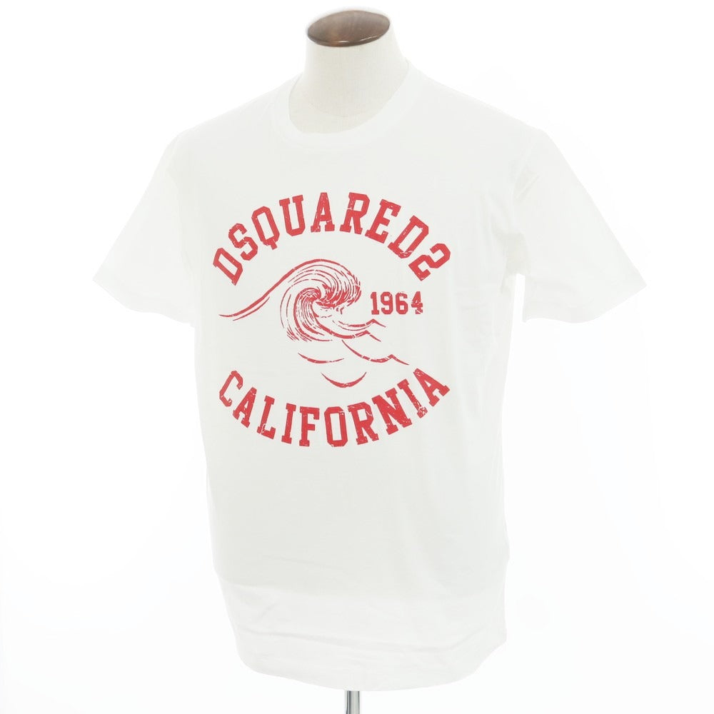 [New] DSQUARED2 Cotton Crew Neck Short Sleeve T-Shirt White [XL] [Condition Rank N] [Men&