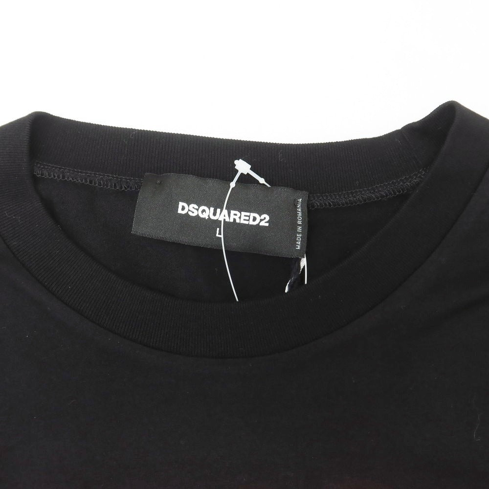 [New] DSQUARED2 Cotton Crew Neck Short Sleeve T-Shirt Black [L] [Condition Rank N] [Men&