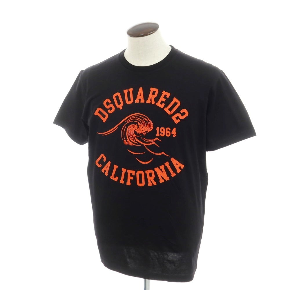 [New] DSQUARED2 Cotton Crew Neck Short Sleeve T-Shirt Black [XL] [Condition Rank N] [Men&