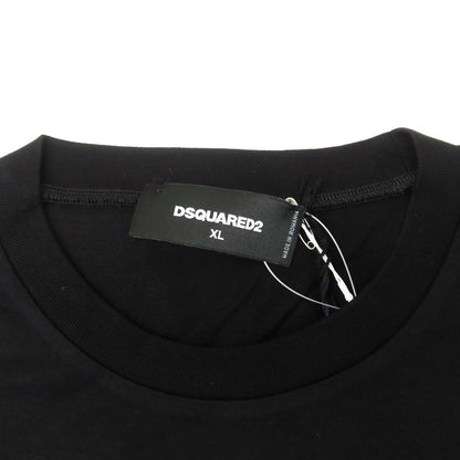 [New] DSQUARED2 Cotton Crew Neck Short Sleeve T-Shirt Black [XL] [Condition Rank N] [Men&