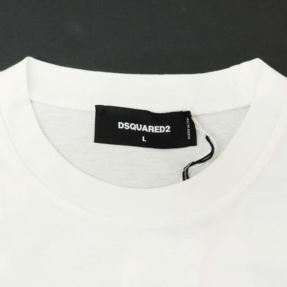 [New] DSQUARED2 Cotton Crew Neck Short Sleeve T-Shirt White [L] [Condition Rank N] [Men&