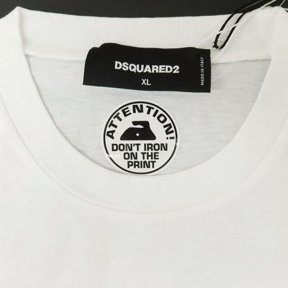[New] DSQUARED2 Cotton Crew Neck Short Sleeve T-Shirt White [XL] [Condition Rank N] [Men&