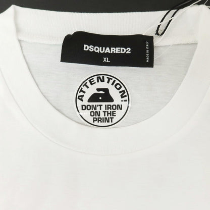 [New] DSQUARED2 Cotton Crew Neck Short Sleeve T-Shirt White [XL] [Condition Rank N] [Men&