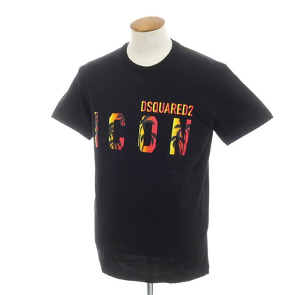 【新品】ディースクエアード DSQUARED2 コットン クルーネック 半袖Ｔシャツ ブラック【 M 】【 状態ランクN 】【 メンズ 】 [APD]