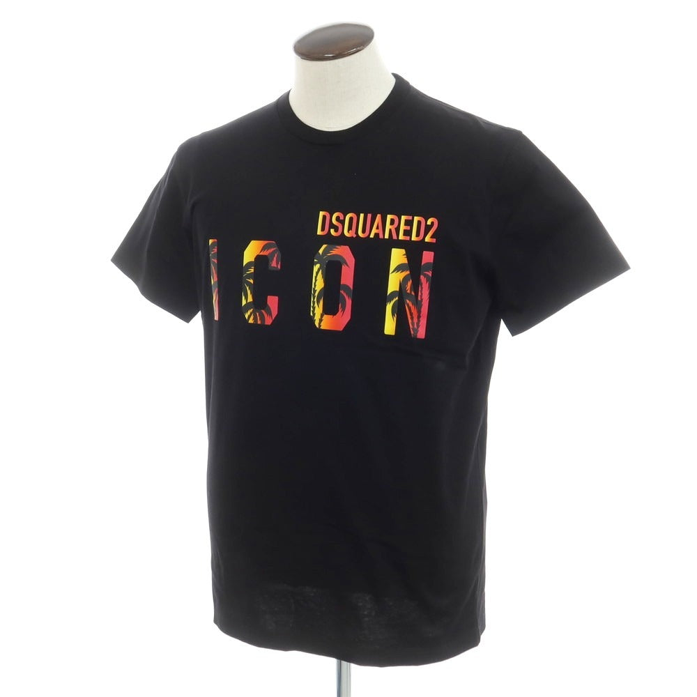 【新品】ディースクエアード DSQUARED2 コットン クルーネック 半袖Ｔシャツ ブラック【 L 】【 状態ランクN 】【 メンズ 】