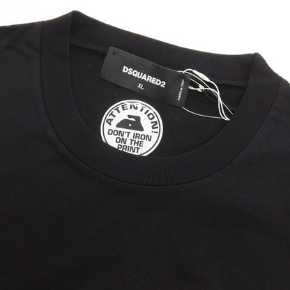 [New] DSQUARED2 Cotton Crew Neck Short Sleeve T-Shirt Black [XL] [Condition Rank N] [Men&