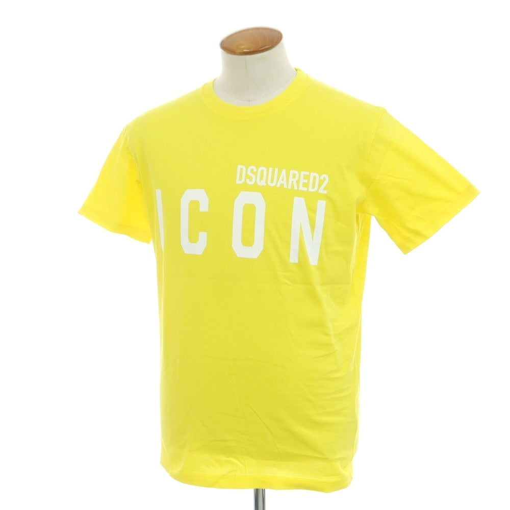 【新品】ディースクエアード DSQUARED2 コットン クルーネック 半袖Ｔシャツ イエロー【 M 】【 状態ランクN 】【 メンズ 】
