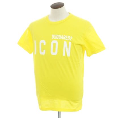 [New] DSQUARED2 Cotton Crew Neck Short Sleeve T-Shirt Yellow [L] [Condition Rank N] [Men&