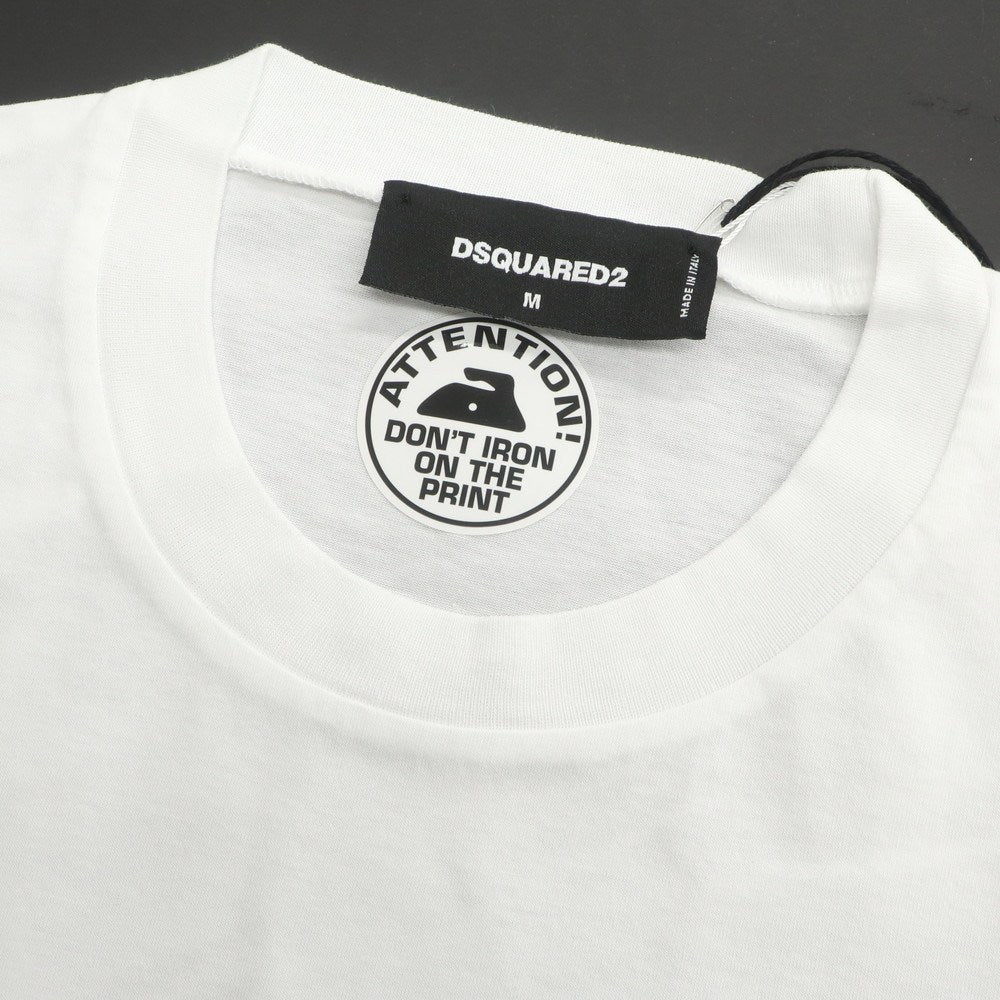 [New] DSQUARED2 Cotton Crew Neck Short Sleeve T-Shirt
 White [M] [Condition Rank N] [Men&