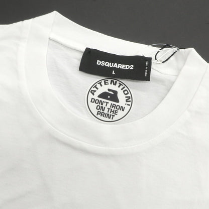 【新品】ディースクエアード DSQUARED2 コットン クルーネック 半袖Ｔシャツ
 ホワイト【 L 】【 状態ランクN 】【 メンズ 】