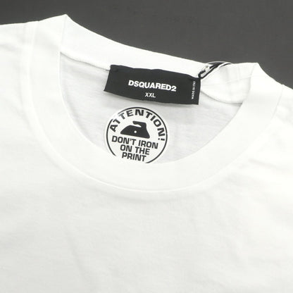 【新品】ディースクエアード DSQUARED2 コットン クルーネック 半袖Ｔシャツ
 ホワイト【 XXL 】【 状態ランクN 】【 メンズ 】
