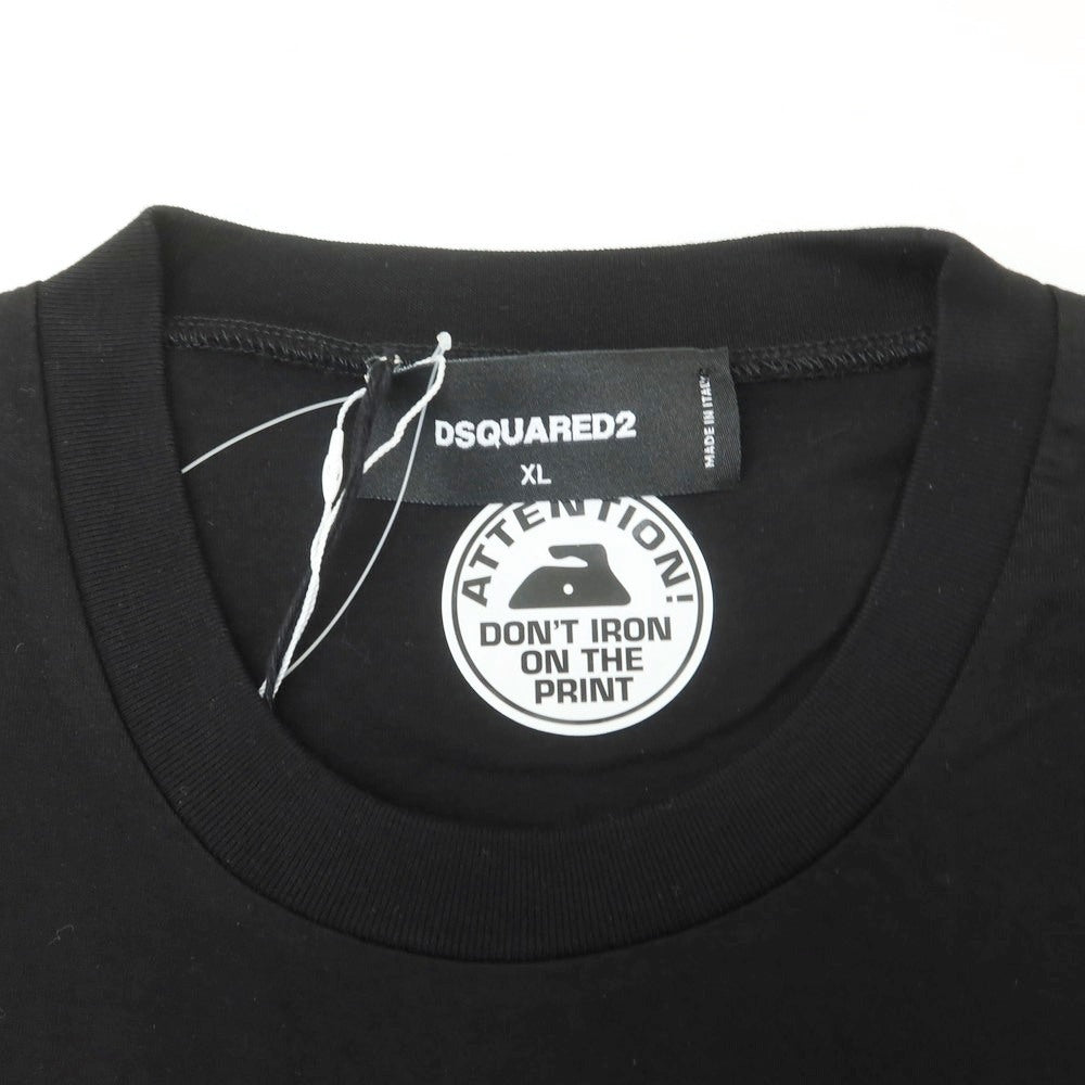 【新品】ディースクエアード DSQUARED2 コットン クルーネック 半袖Ｔシャツ
 ブラック【 XL 】【 状態ランクN 】【 メンズ 】