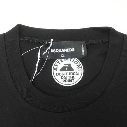 【新品】ディースクエアード DSQUARED2 コットン クルーネック 半袖Ｔシャツ
 ブラック【 XL 】【 状態ランクN 】【 メンズ 】