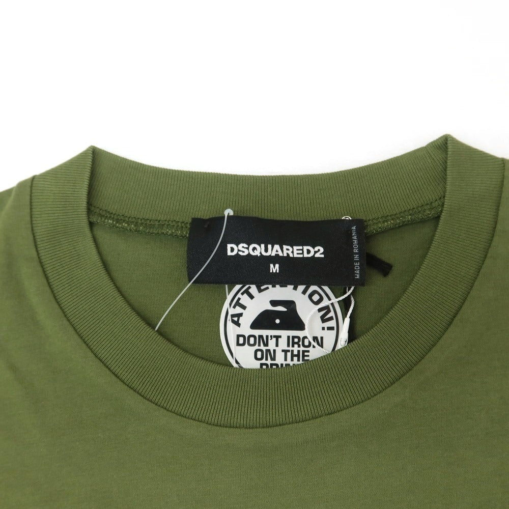 [New] DSQUARED2 Cotton Crew Neck Short Sleeve T-Shirt Olive [Size M] [GRN] [S/S] [Condition Rank N] [Men&