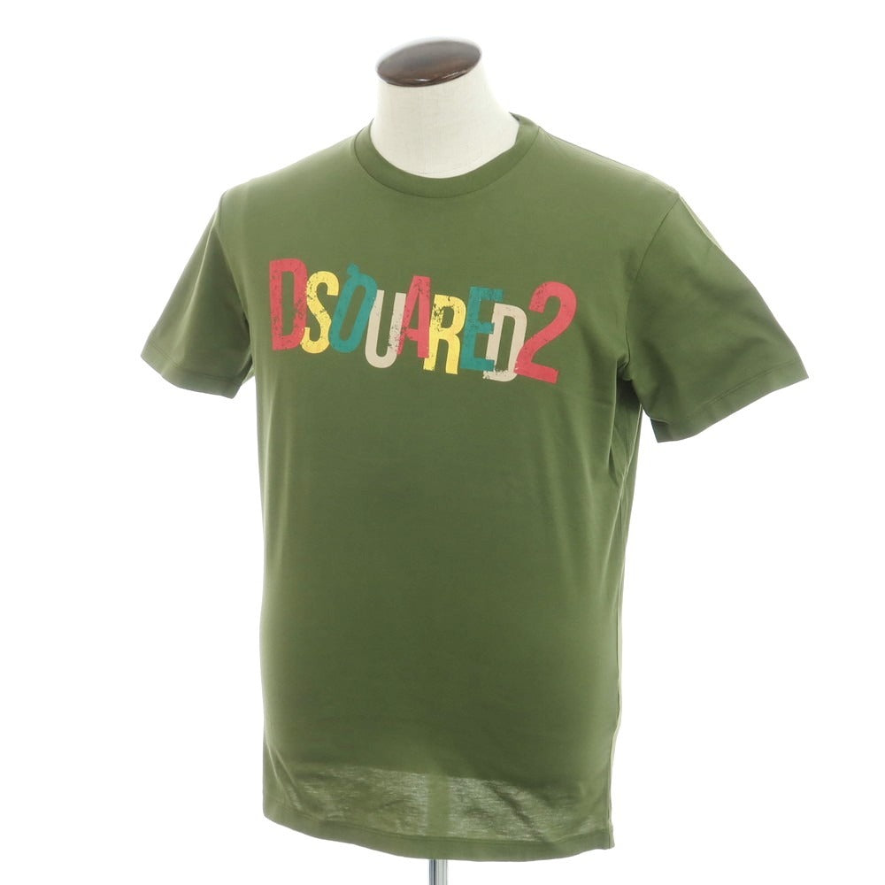 【新品】ディースクエアード DSQUARED2 コットン クルーネック 半袖Ｔシャツ
 オリーブ【 L 】【 状態ランクN 】【 メンズ 】