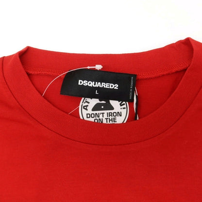 【新品】ディースクエアード DSQUARED2 コットン クルーネック 半袖Ｔシャツ
 レッド【 L 】【 状態ランクN 】【 メンズ 】