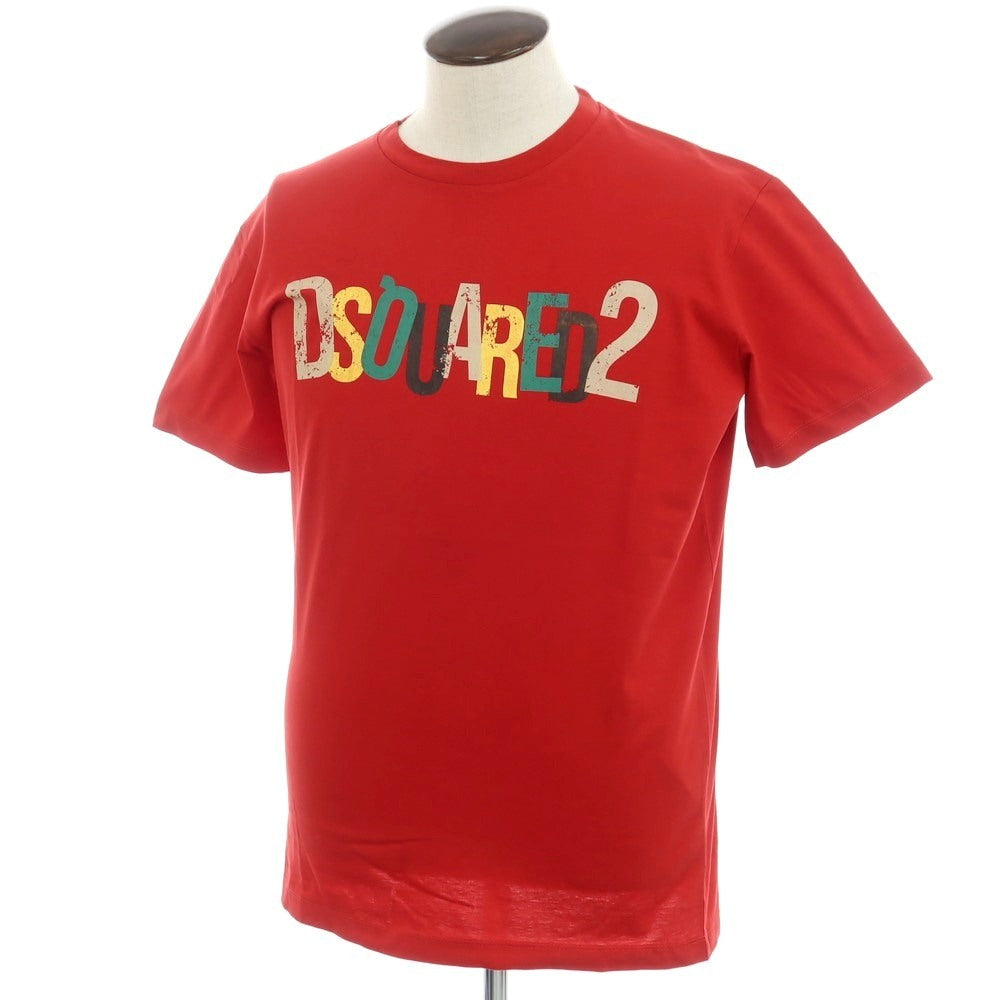 【新品】ディースクエアード DSQUARED2 コットン クルーネック 半袖Ｔシャツ
 レッド【 XL 】【 状態ランクN 】【 メンズ 】