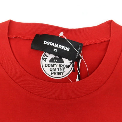 [New] DSQUARED2 Cotton Crew Neck Short Sleeve T-Shirt Red [Size XL] [RED] [S/S] [Condition Rank N] [Men&