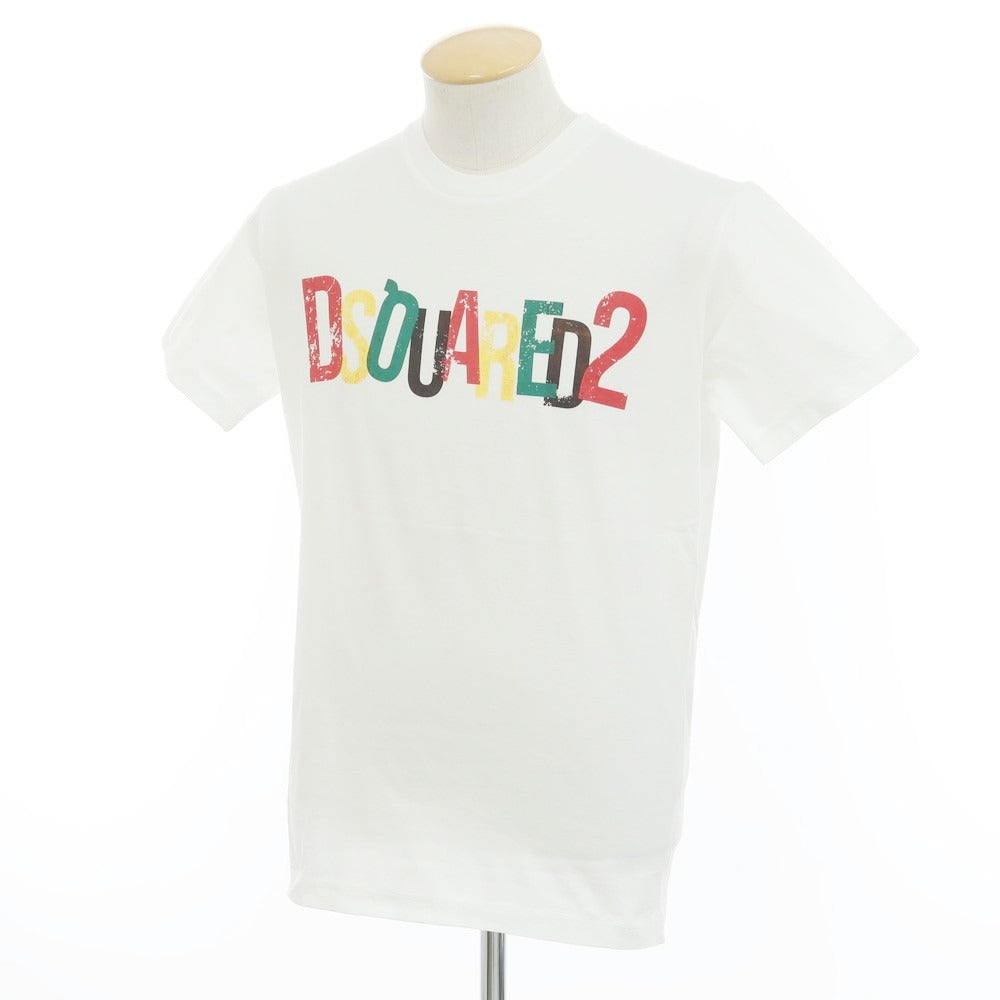 【新品アウトレット】ディースクエアード DSQUARED2 コットン クルーネック 半袖Ｔシャツ
 ホワイト【 S 】【 状態ランクN- 】【 メンズ 】