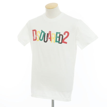 【新品アウトレット】ディースクエアード DSQUARED2 コットン クルーネック 半袖Ｔシャツ
 ホワイト【 S 】【 状態ランクN- 】【 メンズ 】