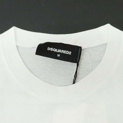 [New] DSQUARED2 Cotton Crew Neck Short Sleeve T-Shirt White [Size M] [WHT] [S/S] [Condition Rank N] [Men&