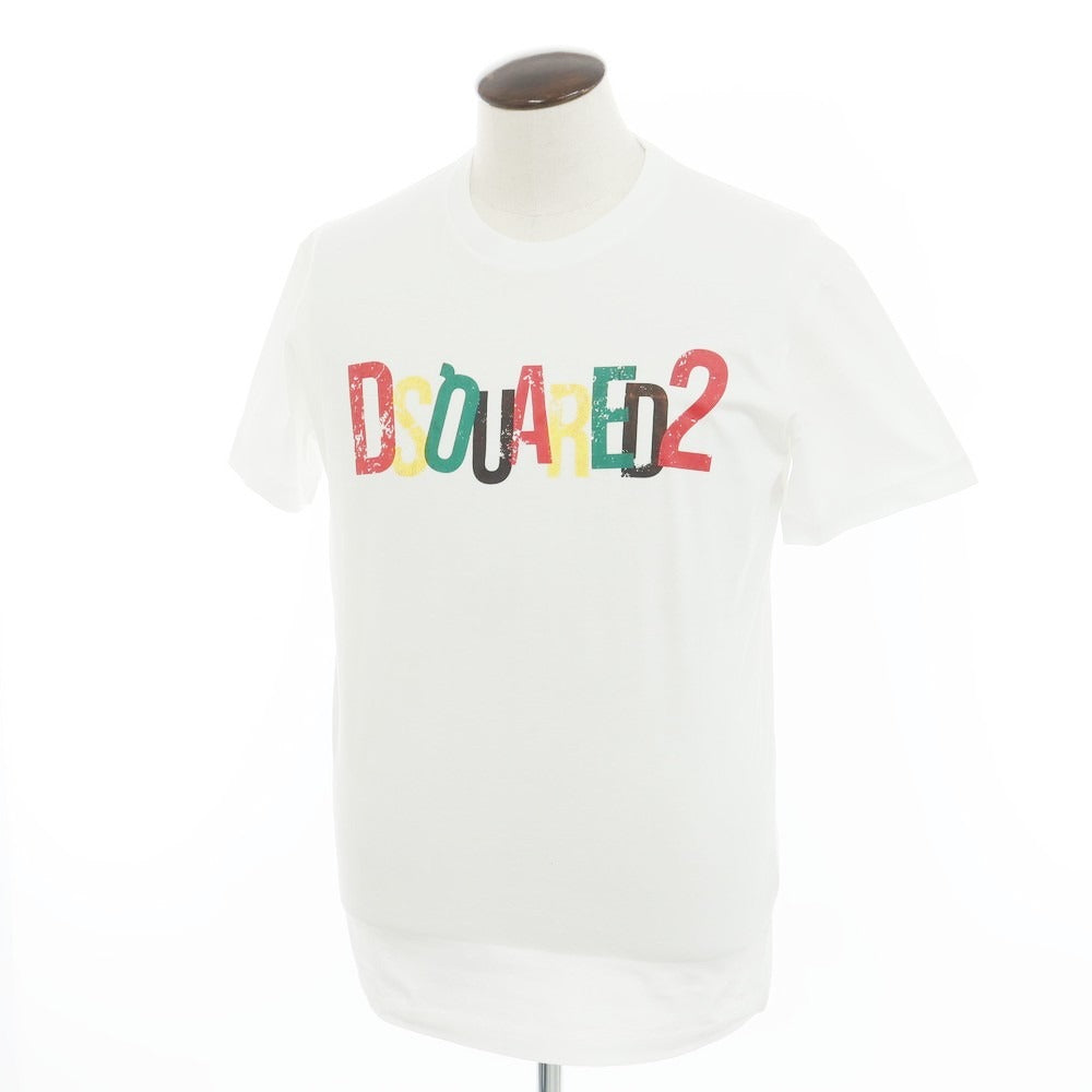【新品】ディースクエアード DSQUARED2 コットン クルーネック 半袖Ｔシャツ
 ホワイト【 L 】【 状態ランクN 】【 メンズ 】