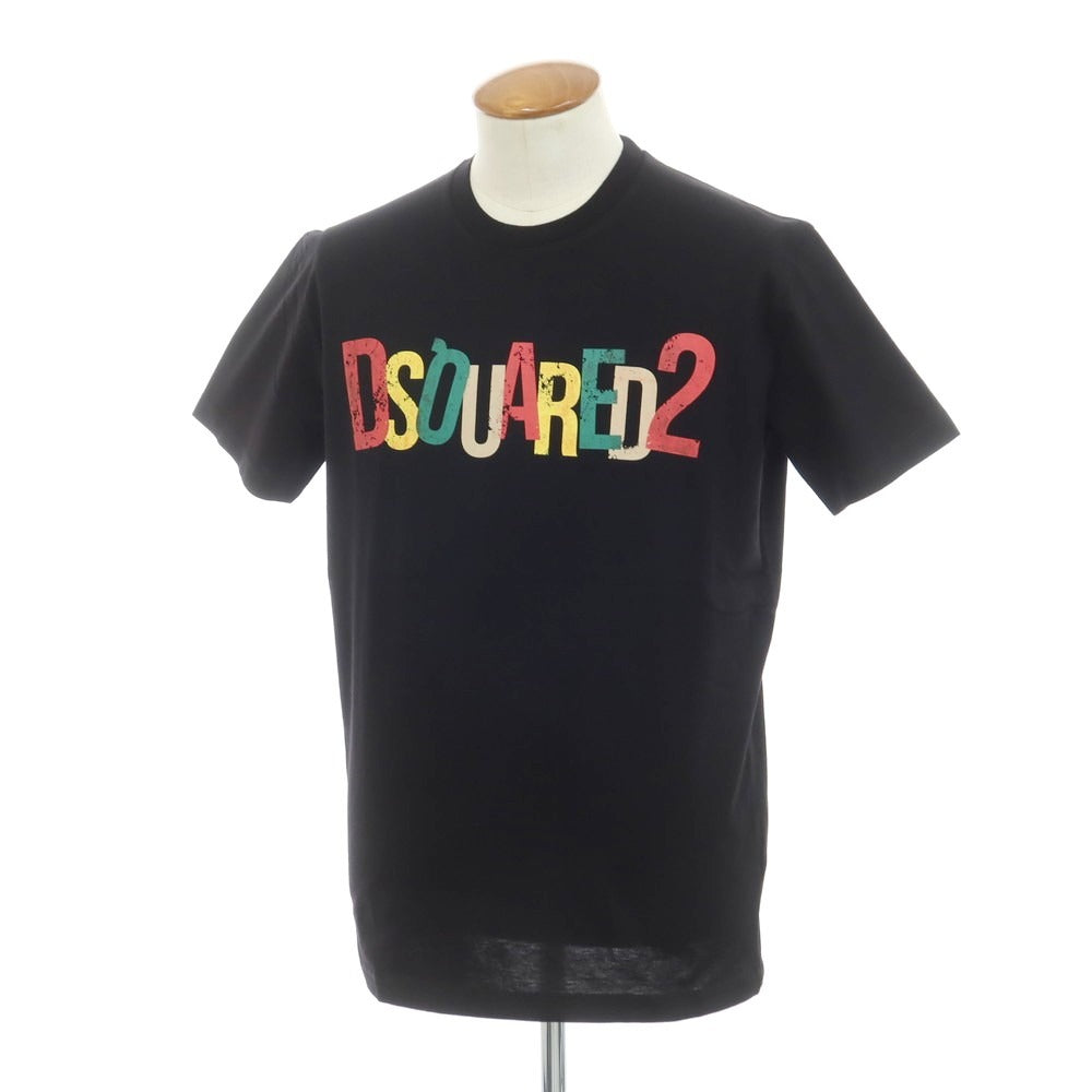 【新品】ディースクエアード DSQUARED2 コットン クルーネック 半袖Ｔシャツ
 ブラック【 M 】【 状態ランクN 】【 メンズ 】