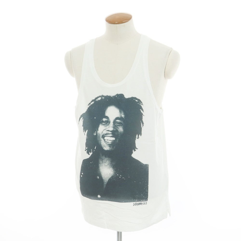 [New Outlet] DSQUARED2 Cotton U-neck Tank Top White [Size M] [WHT] [S/S] [Condition Rank N-] [Men&